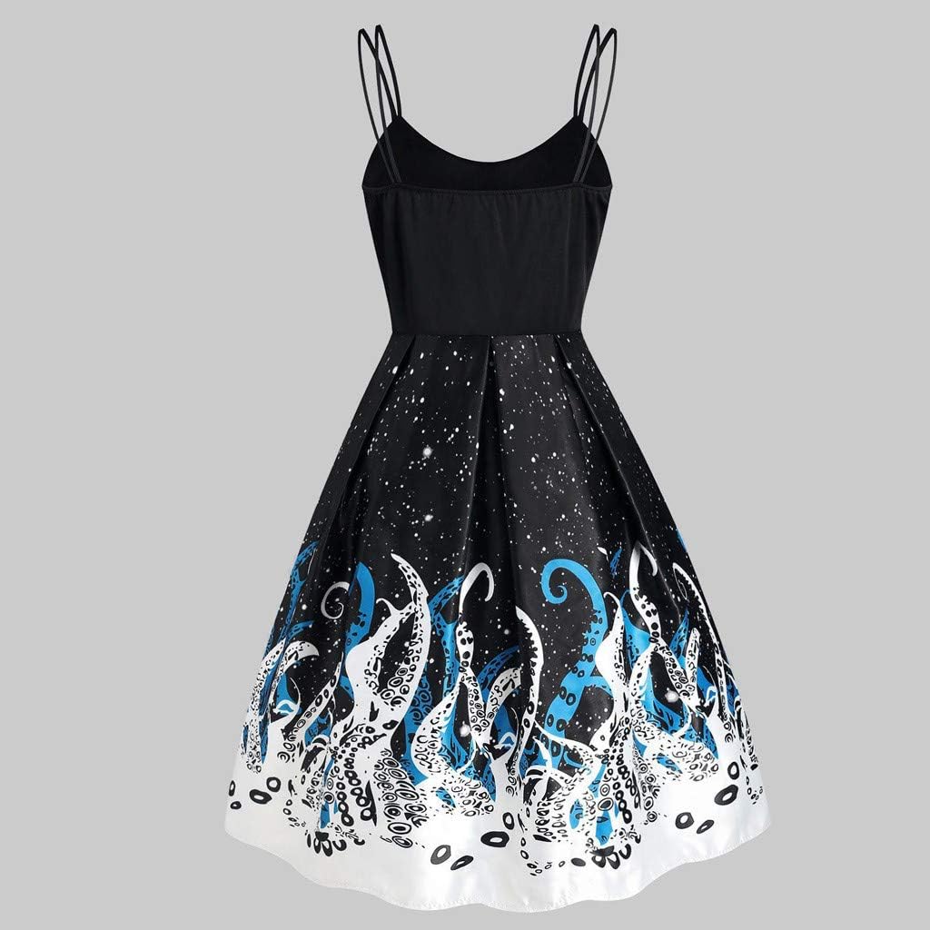 Amazon.co.jp: レディース ワンピース BOBOGOJP たこ柄 復古